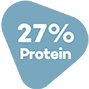 27% protein.